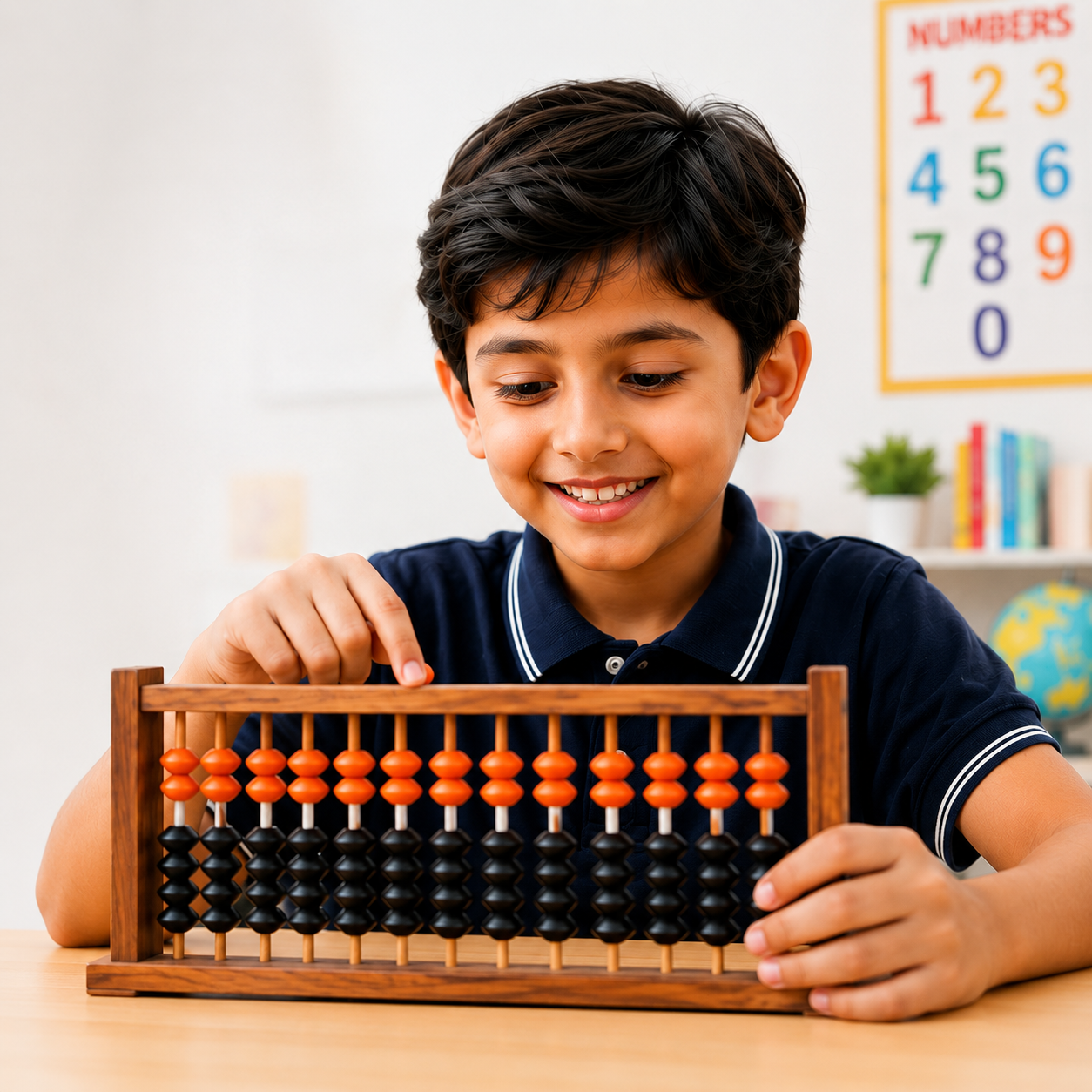 Child Learning Abacus